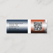 Faux batterij looks mini visitekaartje (Achterkant)