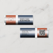 Faux batterij looks mini visitekaartje (Voorkant / Achterkant)