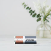 Faux batterij looks mini visitekaartje (Staand voorkant)