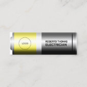 Faux batterij looks mini visitekaartje (Voorkant)