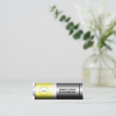 Faux batterij looks mini visitekaartje (Staand voorkant)