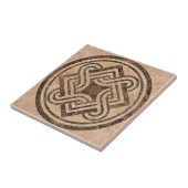 Faux Beige Bruin Marmeren Mozaïek Retro Tegel Tegeltje (Zijkant)