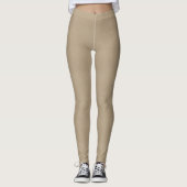 Faux Beige Leather Leggings (Voorkant)