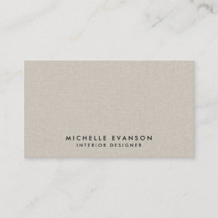 Faux Beige Linnen Elegant Luxe Professional Visitekaartje