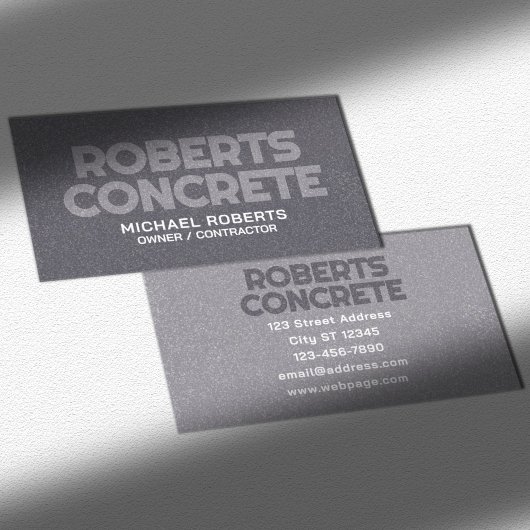 Faux betonnen textuur oppervlak vet Visitekaartje
