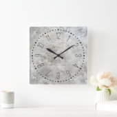 Faux betonnen wandklok (Huis)