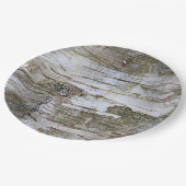 Faux Birch Tree Bark Texture Kijk Pattern Papieren Bordje (Gekanteld)