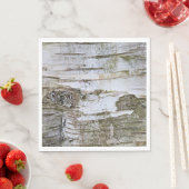 Faux Birch Tree Bark Texture Kijk Pattern Servet (Insitu)