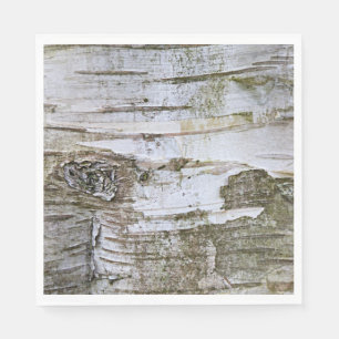 Faux Birch Tree Bark Texture Kijk Pattern Servet