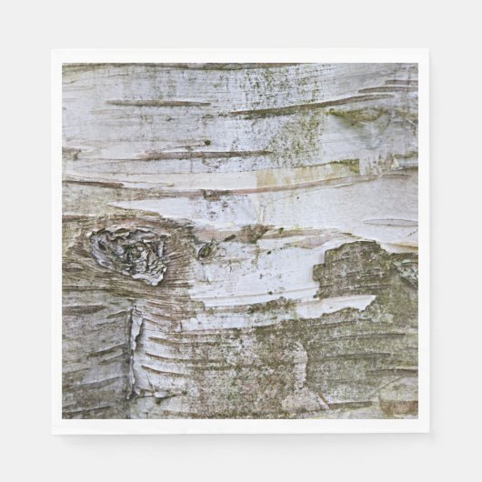 Faux Birch Tree Bark Texture Kijk Pattern Servet (Voorkant)