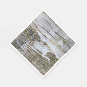 Faux Birch Tree Bark Texture Kijk Pattern Servet (Hoek)