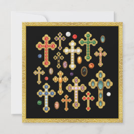 Faux Birthstone Crosses en losse Pareltjes op zwar