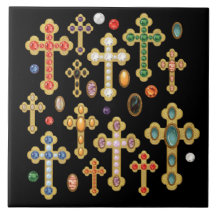 Faux Birthstone Crosses en losse Pareltjes op zwar