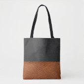 Faux Black/Golden Brown Leather — Canvas tas (Voorkant)