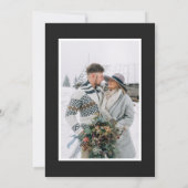 Faux Black Kraft rustieke bruiloft 2 foto Bedankkaart (Achterkant)