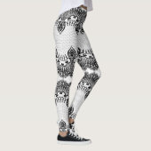 Faux Black Lace Fishnet Leggings - Kies kleur (Rechts)