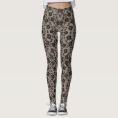 Faux Black Lace Fishnet-Leggings Leggings (Voorkant)