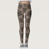 Faux Black Lace Fishnet-Leggings Leggings (Voorkant)