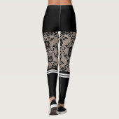 Faux Black Lace Fishnet Leggings Short & Sokken (Achterkant)