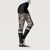 Faux Black Lace Fishnet Leggings Short & Sokken (Rechts)