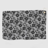 Faux Black Lace Golf Handdoek (Horizontaal)