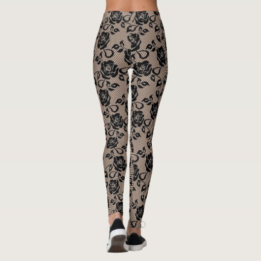 Faux Black Lace Leggings (Achterkant)