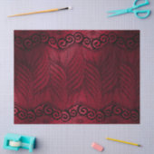 Faux Black Lace op Red Decoupage Tissuepapier (Craft)