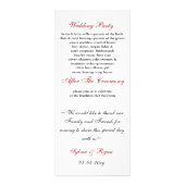 FAUX Black Lace Red Ribbon Wedding Invitations Reclamekaart (Achterkant)