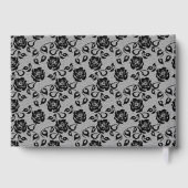 Faux Black Lace Roos Fishnet gastenboek (Achterkant)