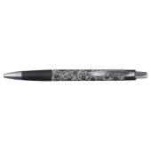 Faux Black Lace Roos Fishnet Pen (Achterkant)