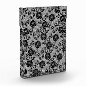 Faux Black Lace Rozen Fishnet Photo Block Fotoblokken (Links)
