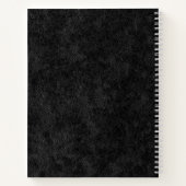 Faux Black Leather Modern 2 Letter Monogram Notitieboek (Achterkant)