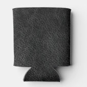 Faux Black Leather Modern Monogram Blikjeskoeler (Achterkant)