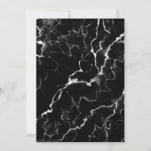 Faux Black Marble Texture Kijk bruiloft Kaart (Achterkant)