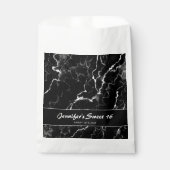 Faux Black Marble Texture Kijk lekker op 16 oktobe Bedankzakje (Voorkant)