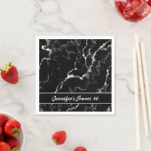 Faux Black Marble Texture Kijk lekker op 16 oktobe Servet (Insitu)