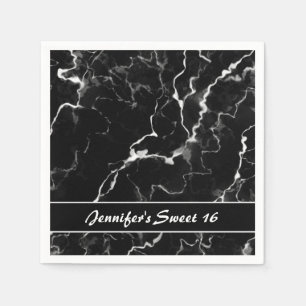 Faux Black Marble Texture Kijk lekker op 16 oktobe Servet