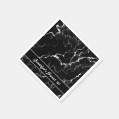 Faux Black Marble Texture Kijk lekker op 16 oktobe Servet (Hoek)