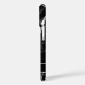 Faux Black Marble-textuur met aangepaste naam Case-Mate iPhone Case (Achterkant / Links)