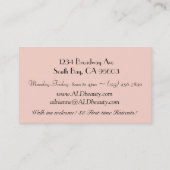 Faux Black Pink Lace Frans  Visitekaartje (Achterkant)