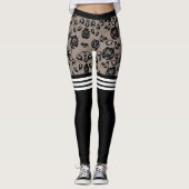 Faux Black Rozen Lace Leggings Otk Sokken (Voorkant)