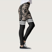 Faux Black Rozen Lace Leggings Otk Sokken (Rechts)