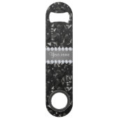 Faux Black Sequins en Diamonds Speed Flessenopener (Achterkant)