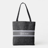 Faux Black Sequins Sparkles and Diamonds Tote Bag (Achterkant)