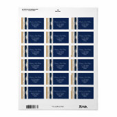 FAUX blauw aas, burlap, label met retouradres (Full Sheet)