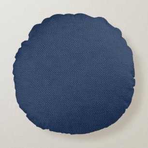 Faux Blauw Denim Stof Ronde Kussen