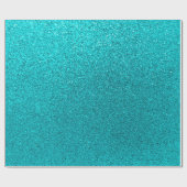 Faux Blauwgroen Blauwe Glitter Achtergrond Sparkle Cadeaupapier (Vlak)