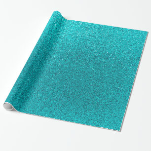 Faux Blauwgroen Blauwe Glitter Achtergrond Sparkle Cadeaupapier