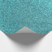 Faux Blauwgroen Blauwe Glitter Achtergrond Sparkle Cadeaupapier (Hoek)