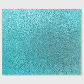 Faux Blauwgroen Blauwe Glitter Achtergrond Sparkle Cadeaupapier (Vlak)